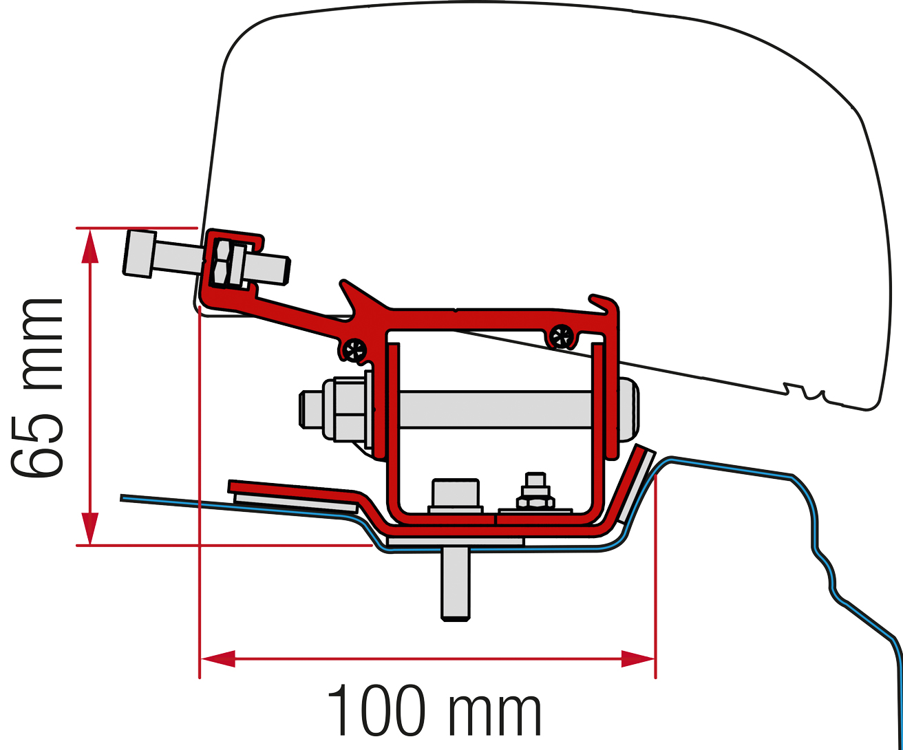 Fiamma Adapter F40 Kit Renault Trafic L1 ab 2014